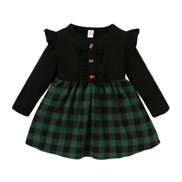 Baby Girls Red Plaid Dress Toddler Kids Lovely Party Pleated Dresses Christmas Outfits Fairy Baby Infant Girls Tartan Dress D30 - Vimost Shop