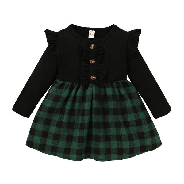 Baby Girls Red Plaid Dress Toddler Kids Lovely Party Pleated Dresses Christmas Outfits Fairy Baby Infant Girls Tartan Dress D30 - Vimost Shop