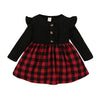 Baby Girls Red Plaid Dress Toddler Kids Lovely Party Pleated Dresses Christmas Outfits Fairy Baby Infant Girls Tartan Dress D30 - Vimost Shop