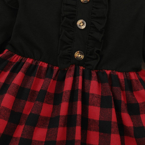 Baby Girls Red Plaid Dress Toddler Kids Lovely Party Pleated Dresses Christmas Outfits Fairy Baby Infant Girls Tartan Dress D30 - Vimost Shop