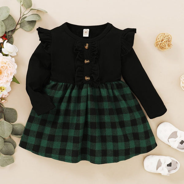 Baby Girls Red Plaid Dress Toddler Kids Lovely Party Pleated Dresses Christmas Outfits Fairy Baby Infant Girls Tartan Dress D30 - Vimost Shop