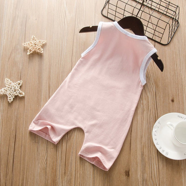 Baby Romper Summer Cotton Casual Infant Boys Jumpsuits Sleeveless pocket Newborns Girls Clothing Baby Costume - Vimost Shop