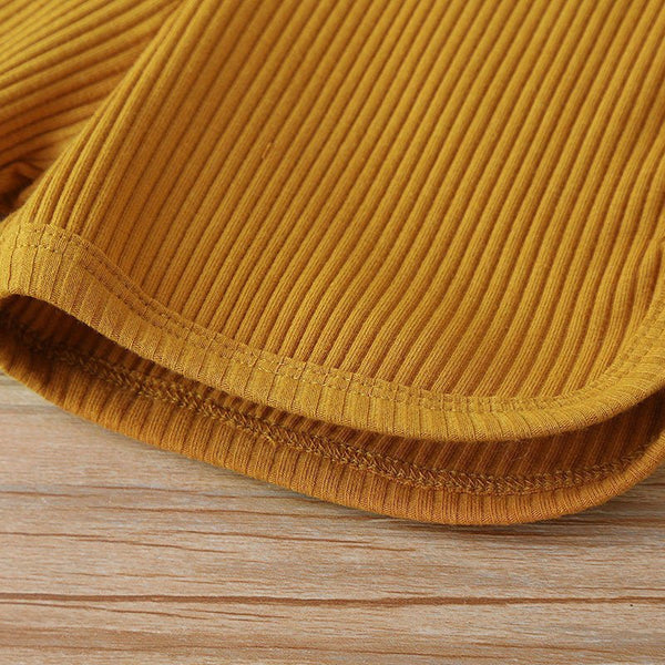 Baby Toddler Children Pajamas Clothing Set Solid Color T-shirt Shorts Two Piece Kids Home Lounge Clothes Girl Boy Sleepwear - Vimost Shop
