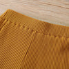 Baby Toddler Children Pajamas Clothing Set Solid Color T-shirt Shorts Two Piece Kids Home Lounge Clothes Girl Boy Sleepwear - Vimost Shop