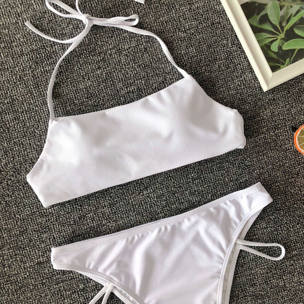 Back Lace Up Bikini Set Swimming Suit Women High Quality Two Piece Swimsuit Female Swimwear Hot Sale Beachwear Bathing Suits - Vimost Shop