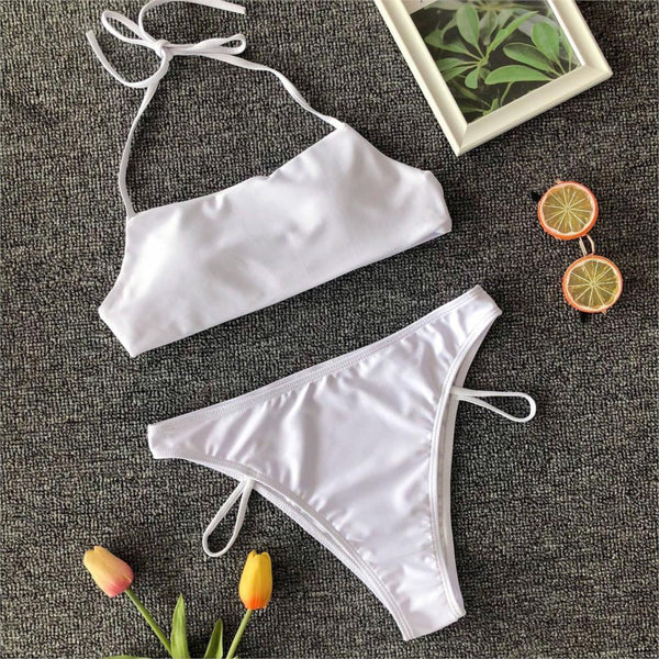 Back Lace Up Bikini Set Swimming Suit Women High Quality Two Piece Swimsuit Female Swimwear Hot Sale Beachwear Bathing Suits - Vimost Shop