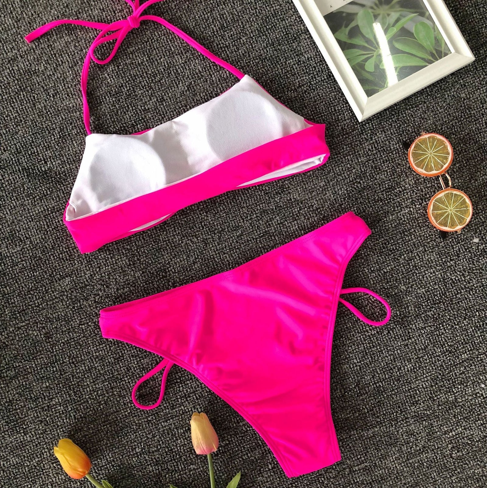 Back Lace Up Bikini Set Swimming Suit Women High Quality Two Piece Swimsuit Female Swimwear Hot Sale Beachwear Bathing Suits - Vimost Shop