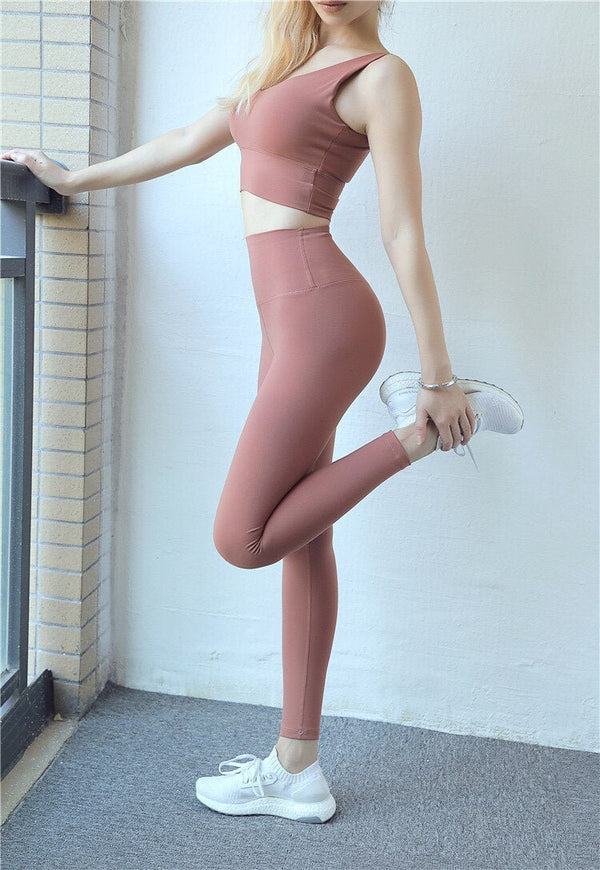 Back Pocket High Waist Sport Gym Leggings Women Stretchy Plain Jogger Fitness Tights Soft Nylon Lyra Athletic Pants S-XL - Vimost Shop