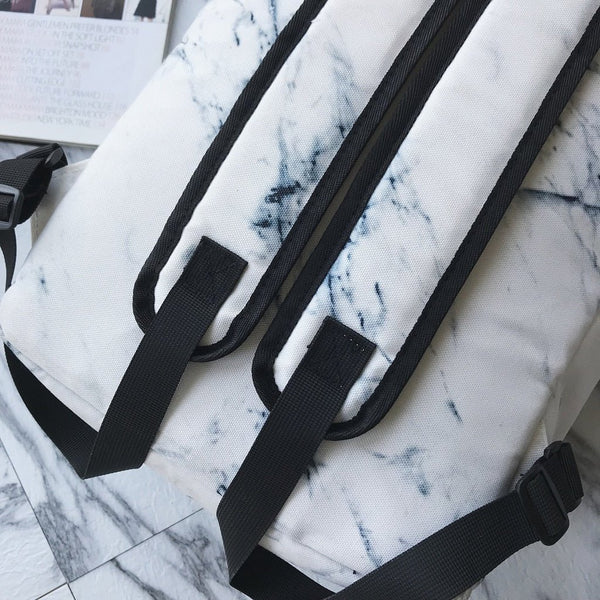 Backpack Large Capacity Marble Female Unisex Women Canvas Backpacks for Teenager Girls Bags Rucksack School Bag Mochila - Vimost Shop