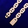 Baguette Zirconia Cuban Bracelet Chain Men's Trendy Cool Hip Hop Link Copper Bling Rock Jewelry 18mm - Vimost Shop
