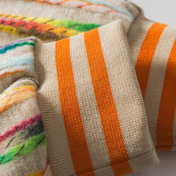 Baseball Jacket Men Colorful Knitted Striped Letter Embroidery Streetwear Men Loose Hip Hop Hipster Bomber Coats Autumn - Vimost Shop