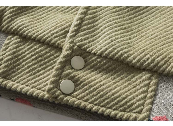 Baseball Jacket Men Flowers Letter Embroidery Color Block Patchwork Casual Harajuku High Street Bomber Coats Streetwear - Vimost Shop