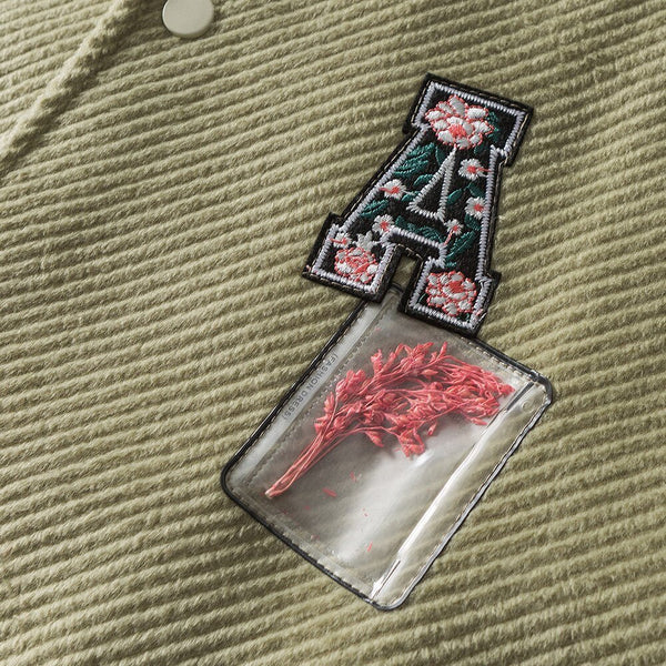 Baseball Jacket Men Flowers Letter Embroidery Color Block Patchwork Casual Harajuku High Street Bomber Coats Streetwear - Vimost Shop