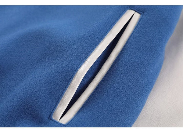 Baseball Jacket Men Furry Bear Patchwork Embroidery Letter Track Coats College Style Casual Outwears Couple Streetwear - Vimost Shop