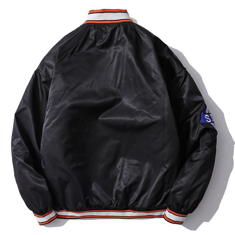 Baseball Jacket Men Letter Embroidery Patch Bomber Coats Autumn Oversized Vintage High Street Outwear Couple Streetwear - Vimost Shop