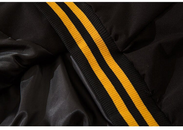 Baseball Jacket Men Star Letter Embroidery Patchwork Bomber Coats Autumn Retro Fashion High Street All-match Streetwear - Vimost Shop