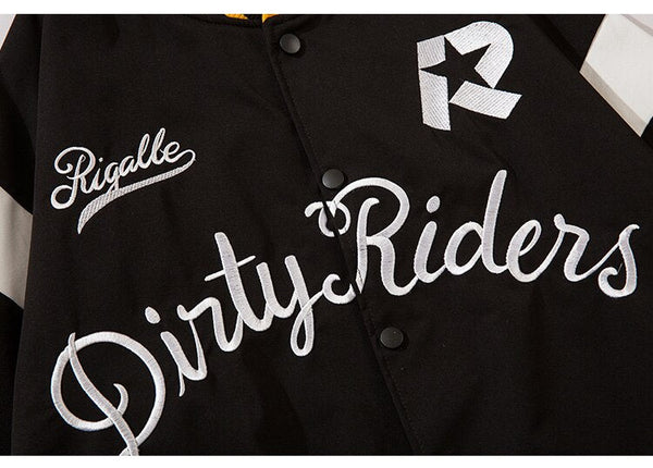 Baseball Jacket Men Star Letter Embroidery Patchwork Bomber Coats Autumn Retro Fashion High Street All-match Streetwear - Vimost Shop