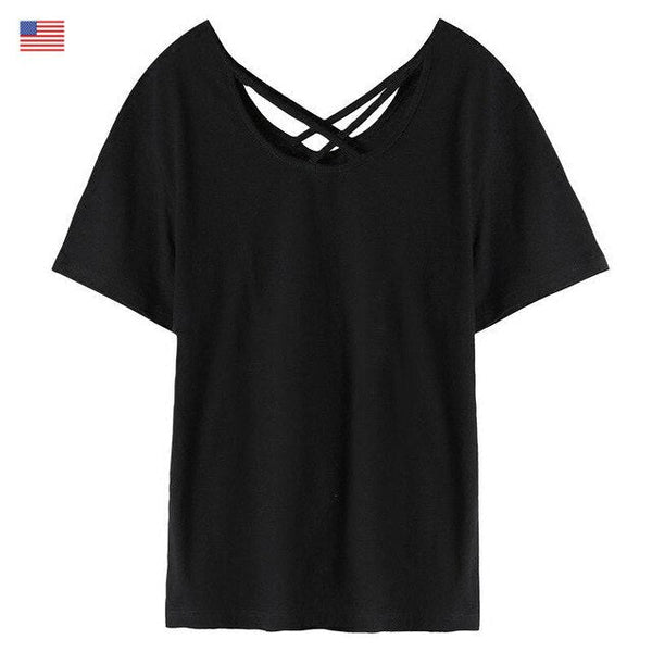 Basic Letter Print Women Crop Tops T-shirts, Autumn ELF Casual Daily Tee - Vimost Shop