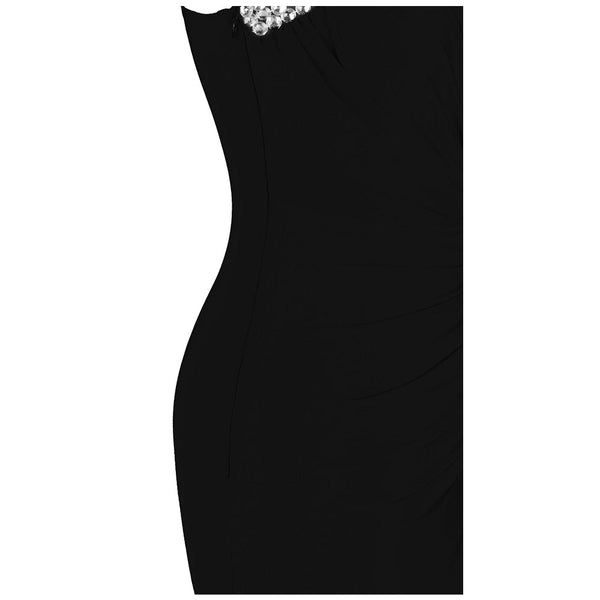 Beading One Shoulder Silt Pleat Draped Evening Dress vestido de noiva - Vimost Shop