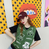 Bear Graphic Knit Pullover Women Casual Knitwear,Autumn V Neck Sleeveless Korean Ladies Basic Daily Sweater Vest - Vimost Shop