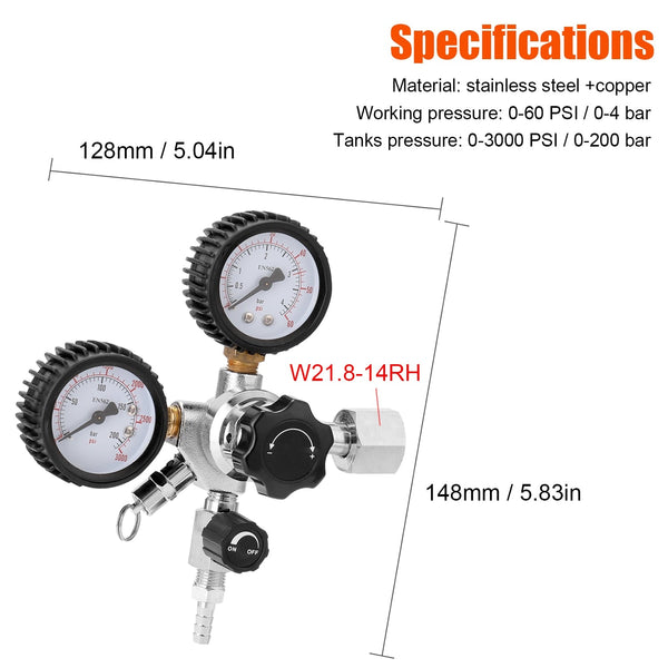 Beer CO2 Keg Regulator Safety Pressure Relief Valve 0-3000 PSI Tanks Pressure Pressure Relief Valve - Vimost Shop