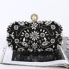 Beige Black Evening Clutch Bag Women Bags Wedding Shiny Handbags Bridal Metal Clutches Bag Chain Shoulder Bag - Vimost Shop