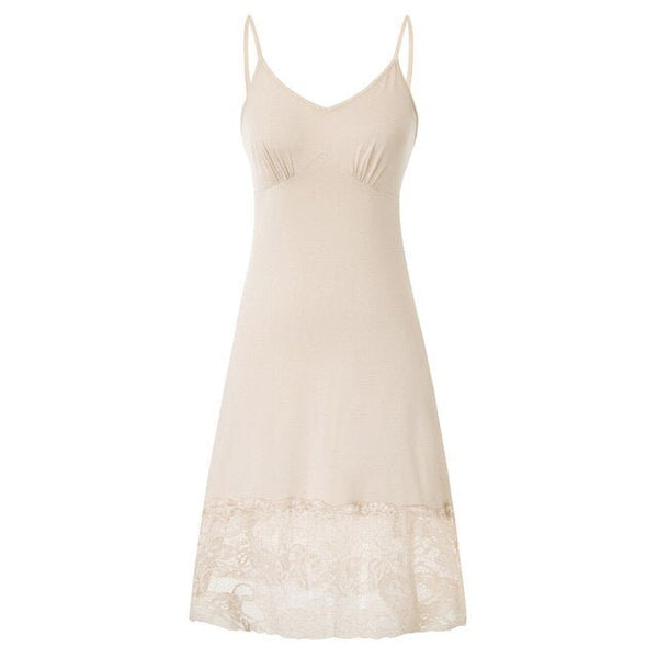 Belle Poque Women Dresses Lace Hem Full Slip Dress Spaghetti Straps V-Neck Hips-Wrapped Fashion Casual Summer Dresses Mini Lady - Vimost Shop