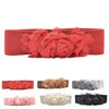 Belt For Women Girls Fashion Elastic Waistband Chiffon Roses Slender knitted Small Fresh Belt Lady Dress Accessories - Vimost Shop