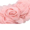 Belt For Women Girls Fashion Elastic Waistband Chiffon Roses Slender knitted Small Fresh Belt Lady Dress Accessories - Vimost Shop