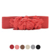 Belt For Women Girls Fashion Elastic Waistband Chiffon Roses Slender knitted Small Fresh Belt Lady Dress Accessories - Vimost Shop