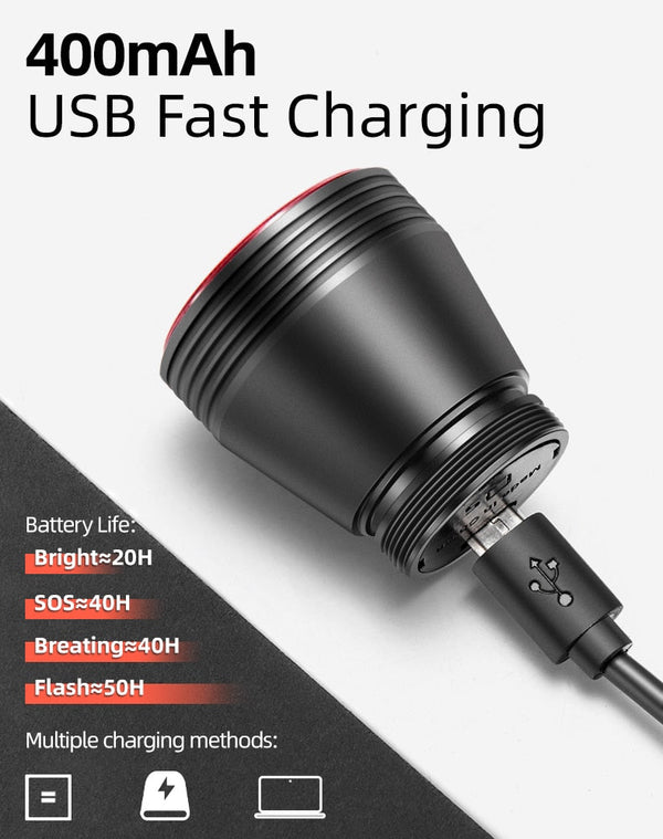 Bicycle Smart Auto Brake Sensing Light IPx6 Waterproof LED Charging Cycling Taillight Bike Rear Light Accessories Q5 - Vimost Shop