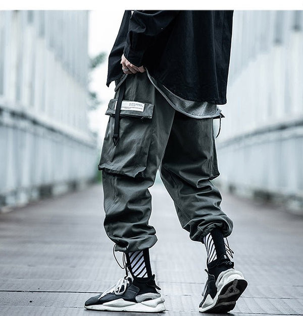 Big Pockets Male Harem Cargo Pants Harajuku Streetwear Sweatpants Hip Hop Casual Joggers Men Trousers Oversized - Vimost Shop