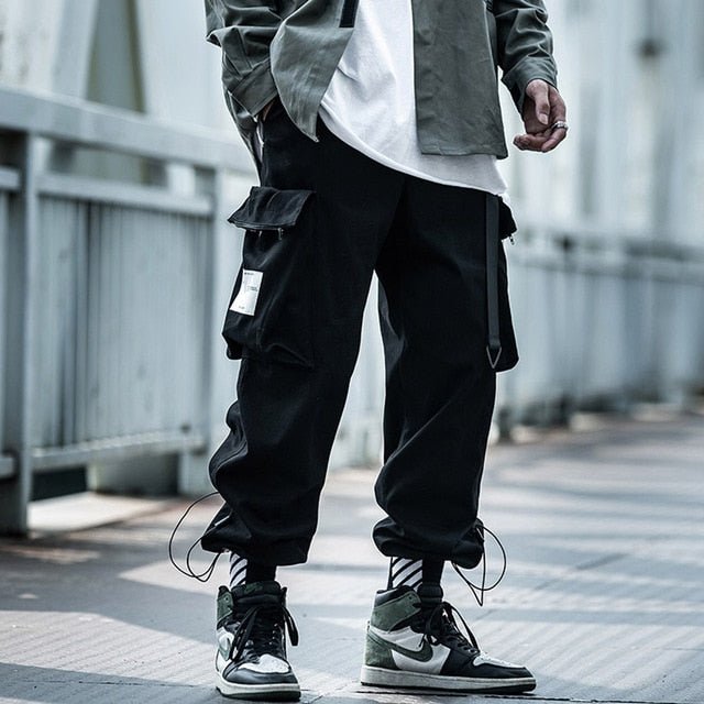 Big Pockets Male Harem Cargo Pants Harajuku Streetwear Sweatpants Hip Hop Casual Joggers Men Trousers Oversized - Vimost Shop