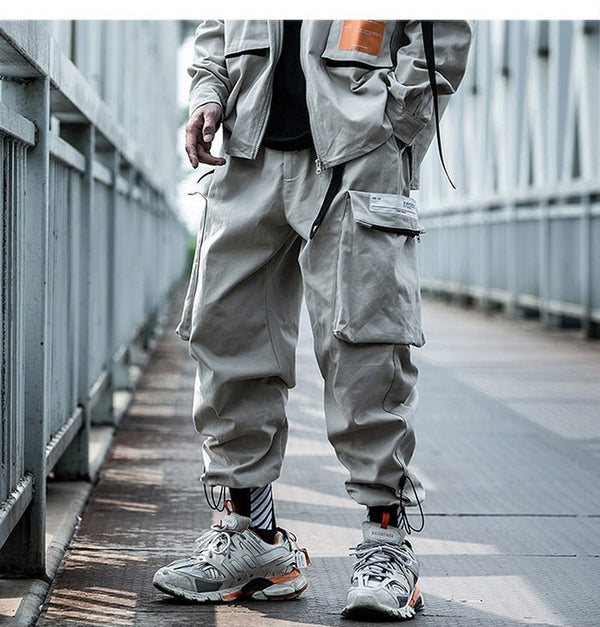 Big Pockets Male Harem Cargo Pants Harajuku Streetwear Sweatpants Hip Hop Casual Joggers Men Trousers Oversized - Vimost Shop