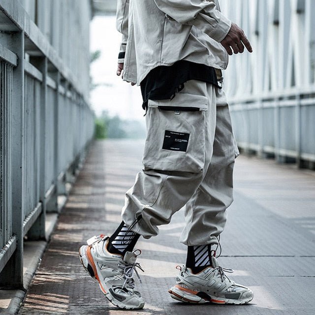 Big Pockets Male Harem Cargo Pants Harajuku Streetwear Sweatpants Hip Hop Casual Joggers Men Trousers Oversized - Vimost Shop