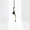 Black & 18k Gold Over 925 Silver Two Tone Handmade Rose Flower Natural Rhodolite Garnet Pendant Necklace For Women - Vimost Shop