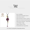 Black & 18k Gold Over 925 Silver Two Tone Handmade Rose Flower Natural Rhodolite Garnet Pendant Necklace For Women - Vimost Shop
