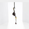 Black & 18k Gold Over 925 Silver Two Tone Handmade Rose Flower Natural Rhodolite Garnet Pendant Necklace For Women - Vimost Shop