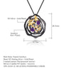 Black and 18k gold over 925 silver two tone handmade butterfly flower Amethyst pendant necklace for Mom Girlfriend - Vimost Shop