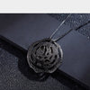 Black and 18k gold over 925 silver two tone handmade butterfly flower Amethyst pendant necklace for Mom Girlfriend - Vimost Shop