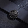 Black and 18k gold over 925 silver two tone handmade butterfly flower Amethyst pendant necklace for Mom Girlfriend - Vimost Shop