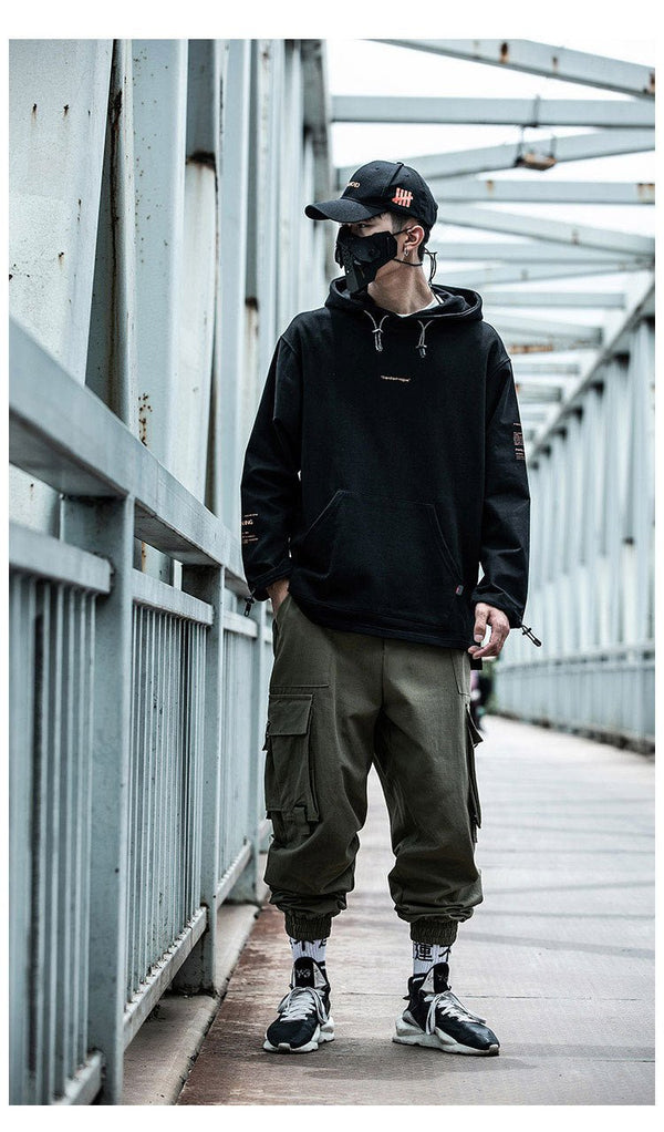Black Cargo Pants Men Hip Hop Loose Pants Mens Spring Harem Pant Streetwear Harajuku Jogger Sweatpant Trousers M-4XL - Vimost Shop