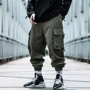 Black Cargo Pants Men Hip Hop Loose Pants Mens Spring Harem Pant Streetwear Harajuku Jogger Sweatpant Trousers M-4XL - Vimost Shop