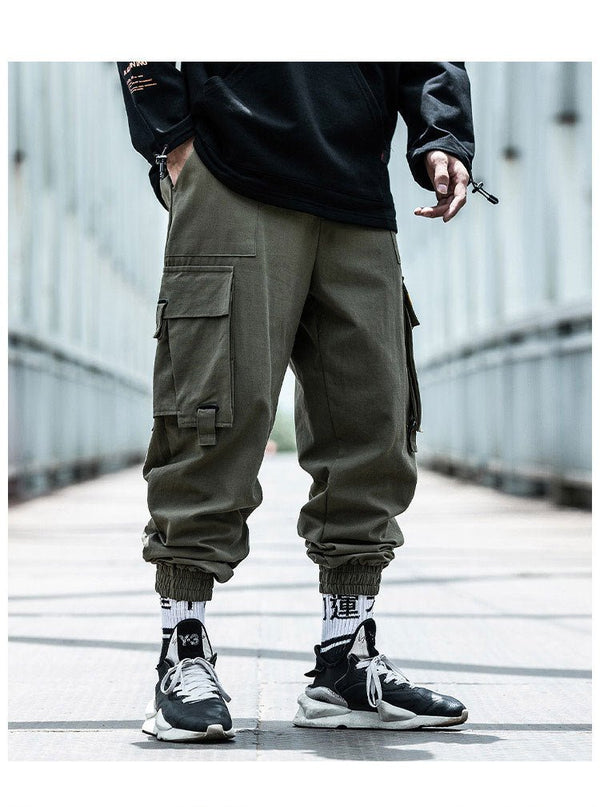 Black Cargo Pants Men Hip Hop Loose Pants Mens Spring Harem Pant Streetwear Harajuku Jogger Sweatpant Trousers M-4XL - Vimost Shop