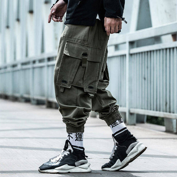 Black Cargo Pants Men Hip Hop Loose Pants Mens Spring Harem Pant Streetwear Harajuku Jogger Sweatpant Trousers M-4XL - Vimost Shop