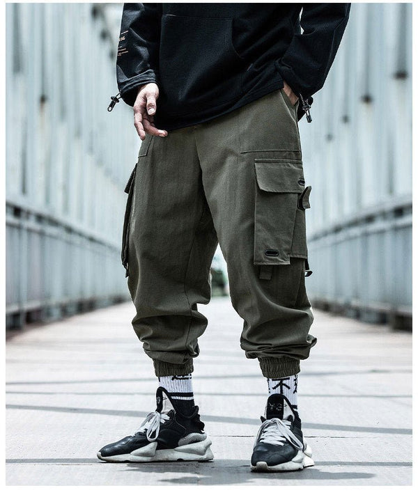 Black Cargo Pants Men Hip Hop Loose Pants Mens Spring Harem Pant Streetwear Harajuku Jogger Sweatpant Trousers M-4XL - Vimost Shop
