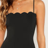 Black Form Fitting Scalloped Cami Dress Bodycon Sleeveless Slim Short Party Dress Women Autumn Highstreet Elegant Dresses - Vimost Shop
