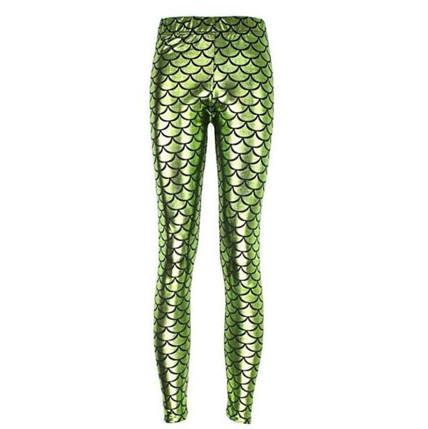Black Milk Digital Print Women Mermaid Fish Scale Leggings - Vimost Shop