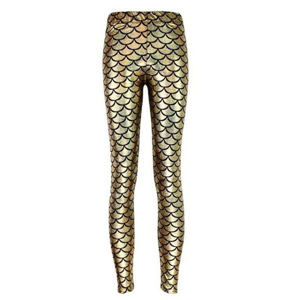 Black Milk Digital Print Women Mermaid Fish Scale Leggings - Vimost Shop