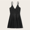 Black Party Sexy Backless Solid Wrap Sleeveless Natural Waist Cami Short Dress Summer Club Night Out Women Dresses - Vimost Shop